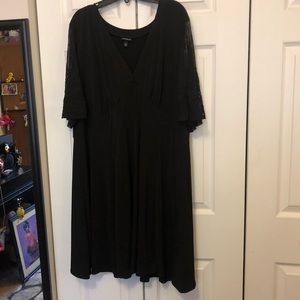 Torrid black dress with lace sleeve